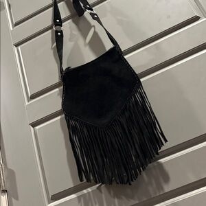 Vintage Suede Fringe Purse